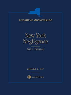 cover image of LexisNexis AnswerGuide New York Negligence